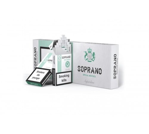 Сигареты Soprano Menthol Superslims (Сопрано Ментол Суперслимс) оптом