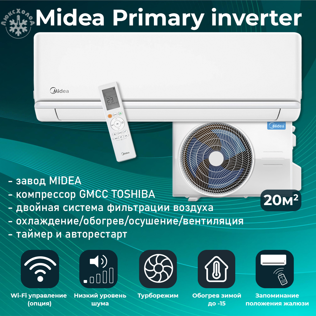 Midea Primary Inverter MSAG3-07N8C2S-I/MSAG3-07N8C2S-O