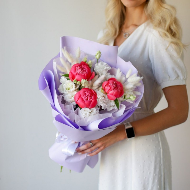 Букет с пионами в Кишиневе