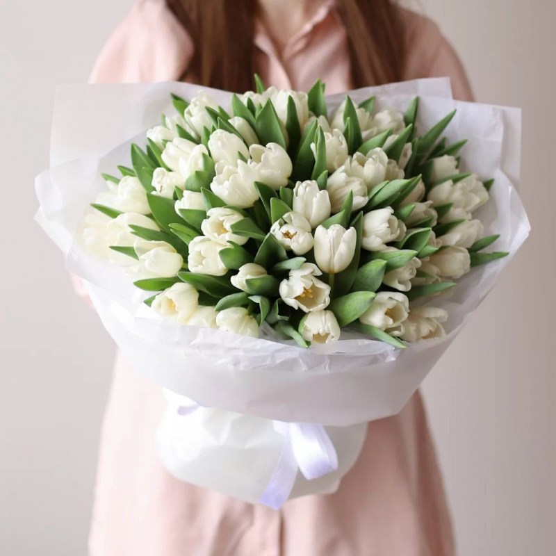 51 белый тюльпан Кишинев