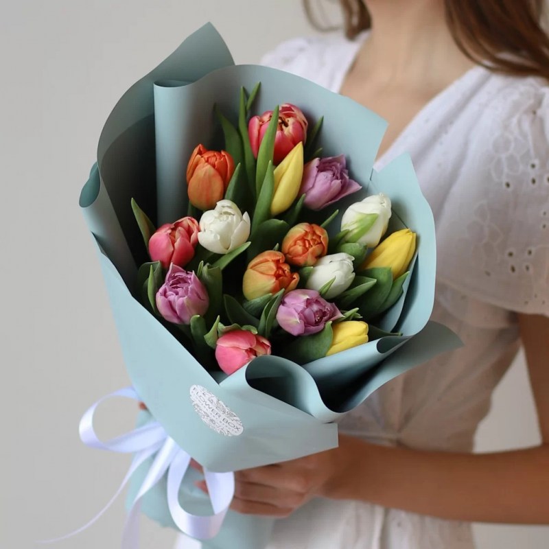 miks-tyulpanov-v-golubom-oformlenii-15-sht-№1570-1