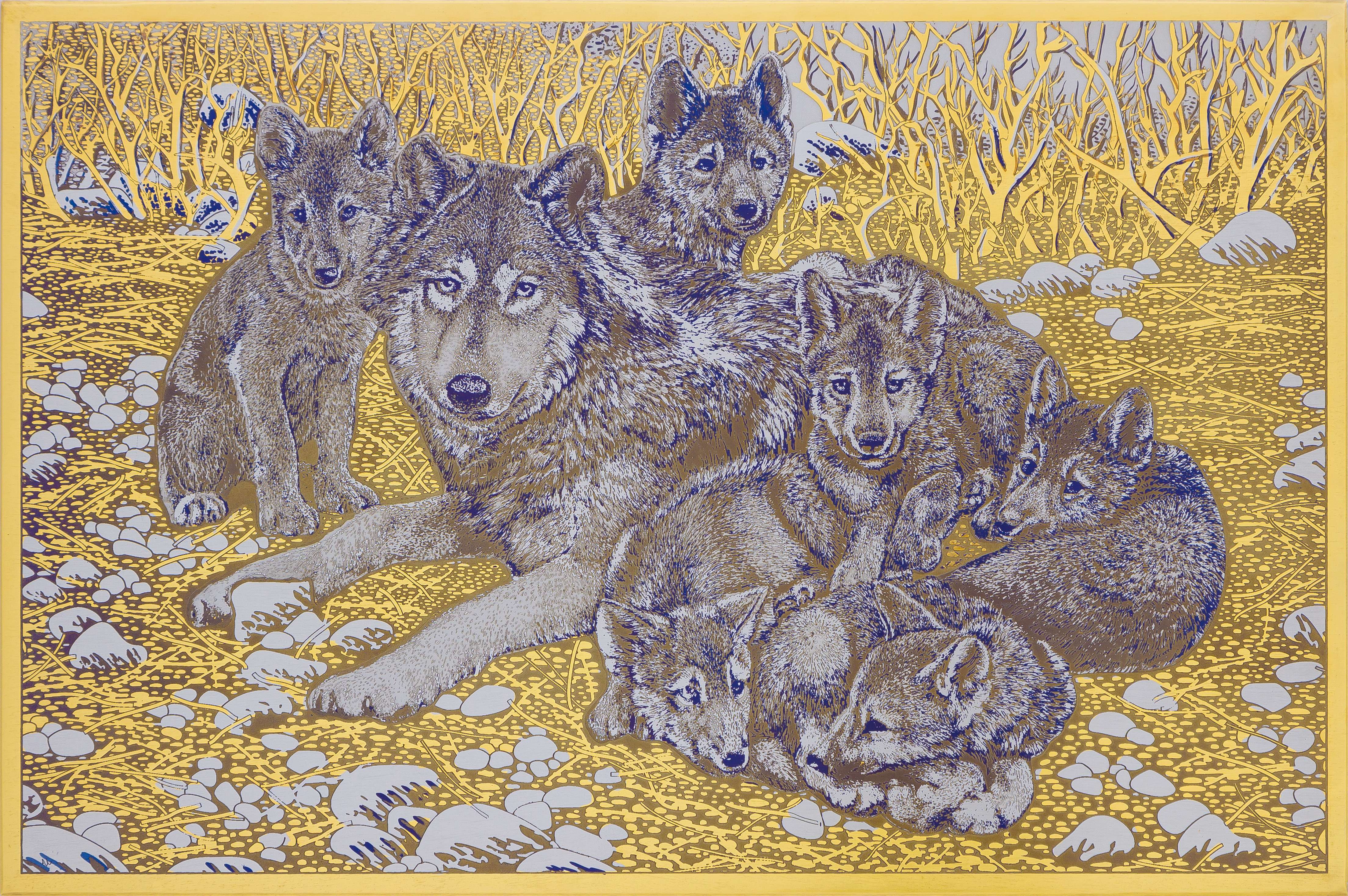 Волки(панно)