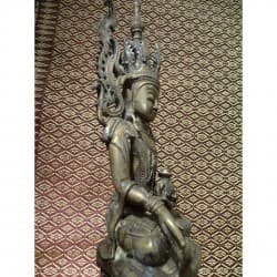 Antique Shan Buddha in Bronze with Rare Hand Gesture – Burma, 17th–18th Century, 36 cm - BR185