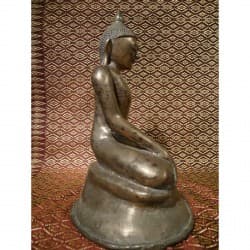 Rare Mon Buddha in Bronze – Burma, 17th Century, 27 cm - BR187