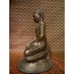 Rare Mon Buddha in Bronze – Burma, 17th Century, 27 cm - BR187
