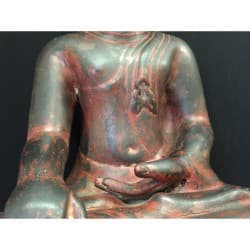 Pagan Buddha in Red and Black Lacquer – Burmese Buddha Figure - Lacquer 106