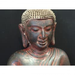 Pagan Buddha in Red and Black Lacquer – Burmese Buddha Figure - Lacquer 106