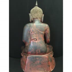 Pagan Buddha in Red and Black Lacquer – Burmese Buddha Figure - Lacquer 106