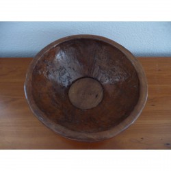 Antike Teakschale mit schöner Patina aus Indonesien - Kas-017