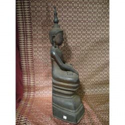 Large Antique Shan Buddha in Bronze with Patina – Burma, 17th–18th Century, 54 cm - BR188