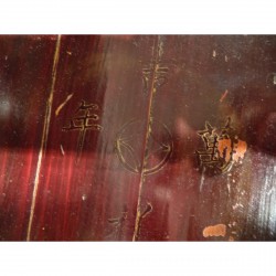 Runde chinesische Aufbewahrungskiste aus Holz - Kas-001