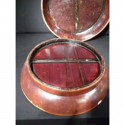 Runde chinesische Aufbewahrungskiste aus Holz - Kas-001