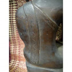 Large Antique Shan Buddha in Bronze with Patina – Burma, 17th–18th Century, 54 cm - BR188