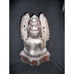 Antiker Jambupati “König” Buddha aus Alabaster – Burma, Anfang 20. Jahrhundert, 60 cm - A189