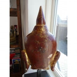 Antique Shan Buddha Head in Alabaster – Burma, 18th Century, 70 cm - A26