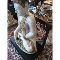 Large Mandalay Buddha in Alabaster – Burma, Mid 19th Century, approx. 140 cm - A111