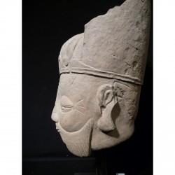 Head of a Ming Tomb Guardian in Sandstone – Shanxi, China, 17th Century - AND57
