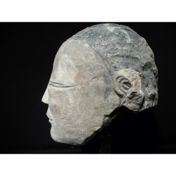 Head of a Tomb Guardian in Sandstone – Shanxi, China, 17th Century - AND56