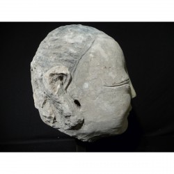 Head of a Tomb Guardian in Sandstone – Shanxi, China, 17th Century - AND56