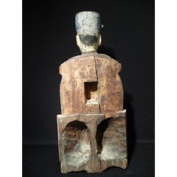 Chinese City God in Wood with Prayer Cavity – Original Paint, 19th Century - AND49