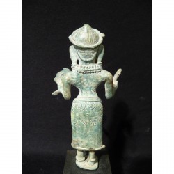 Khmer Bronze Figure on Stand – Cambodia, 9th–12th Century - AND46