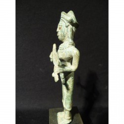 Khmer Bronze Figure on Stand – Cambodia, 9th–12th Century - AND46