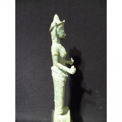 Khmer Shiva Figur aus patinierter Bronze – Kambodscha, 9.–12. Jahrhundert - AND42