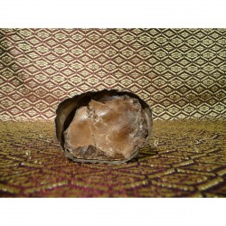 Antiker Shan-Buddha aus Silber mit Holzkern – Burma, Ende 19. Jahrhundert, 11 cm - S5