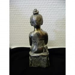 Rare Burmese Silver Figure with Gilded Face – Mid 19th Century - AND101