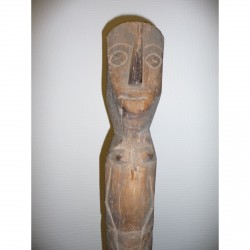 Doppelgesichtige Schutzfigur aus Nordburma – Holz, Anfang 20. Jahrhundert - AND110