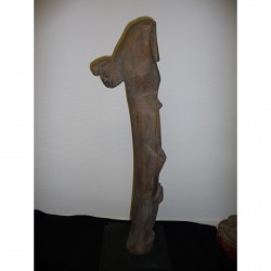 Doppelgesichtige Schutzfigur aus Nordburma – Holz, Anfang 20. Jahrhundert - AND110