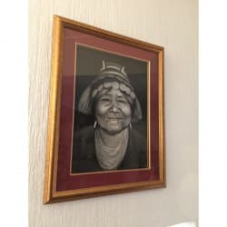 Painting of a Burmese Village Woman in Gilded Frame – Signed, Early/Mid 20th Century - AND218