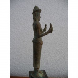 Vishnu Figur aus Angkor Wat aus Bronze – Kambodscha, 12. Jahrhundert - AND10