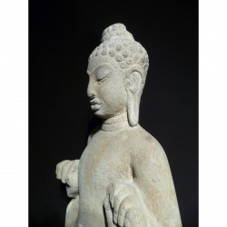 Standing Buddha in Sandstone – Cambodia/India, Late 17th Century - AND29