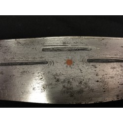 Large Burmese Knife in Steel and Bone with Leather Sheath – 20th Century - AND223