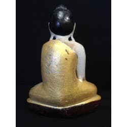 Antiker Mandalay-Buddha aus vergoldetem Alabaster – Burma, 19. Jahrhundert, 18 cm - A149