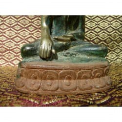 Extrem seltener Pyu-Buddha aus Bronze – Burma, 10.–11. Jahrhundert, 13 cm - BR207