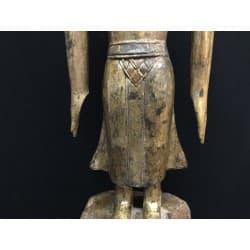 Antique Standing Buddha in Wood – Laos, 19th Century, 80 cm - T135