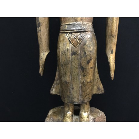 Antik Buddha træ Laos – 80 cm | Stående figur