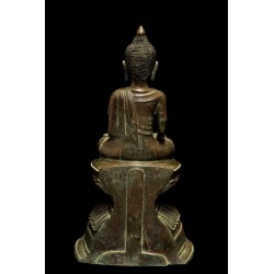Großer seltener Awa-Buddha aus Bronze „Heilender Lehrer“ – Burma, 18. Jahrhundert, 56 cm - BR236