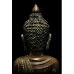 Large Rare Awa Buddha in Bronze “Healing Teacher” (Bhaisajyaguru) – Burma, 18th Century, 56 cm - BR236
