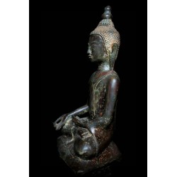 Großer Awa-Buddha aus Bronze mit Literaturreferenz – Burma, 18. Jahrhundert, 47 cm - BR233