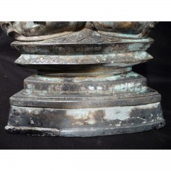 Exceptional Shan Buddha in Bronze with Hidden Inscriptions – Burma, 17th–18th Century, 41 cm - BR209