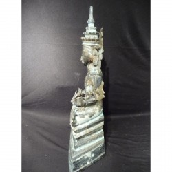 Exceptional Shan Buddha in Bronze with Hidden Inscriptions – Burma, 17th–18th Century, 41 cm - BR209