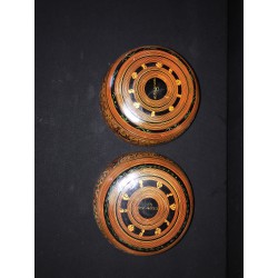 2 Small Lacquer Bowls with Inscriptions from Burma - boxes - 9