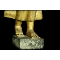 Antique Walking Buddha in Wood – Laos, 18th–19th Century, 105 cm - T138