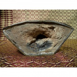 Antiker Awa-Buddha aus vergoldeter Bronze auf großem Thron – Burma, 18. Jahrhundert, 30 cm - BR210