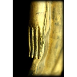 Antique Walking Buddha in Wood – Laos, 18th–19th Century, 105 cm - T138