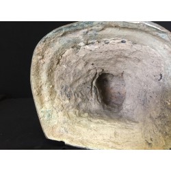 Großer Awa-Buddha aus Bronze in Erdberührungs-Geste – Burma, 18. Jahrhundert, 43 cm - BR238