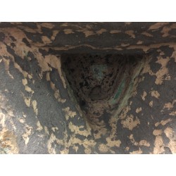 Large Rare Shan Buddha in Bronze with Elephant – Burma, 18th Century, 63 cm - BR240